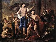 POUSSIN, Nicolas The Victorious David af oil